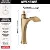 656-GS-DST Dorval Single Handle Mid-Height Vessel Bathroom Faucet, Champagne Bronze and Porcelain