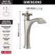 657-SS-DST Dorval Single Handle Mid-Height Vessel Bathroom Faucet, Stainless