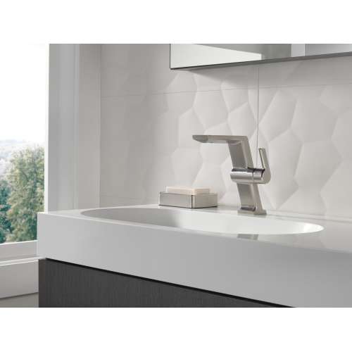 699-SS-PR-DST Pivotal Single Handle Mid-Height Vessel Bathroom Faucet, Lumicoat Stainless