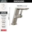 699-SS-PR-DST Pivotal Single Handle Mid-Height Vessel Bathroom Faucet, Lumicoat Stainless