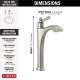 756-SS-DST Dorval Single Handle Vessel Bathroom Faucet, Stainless