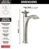 757-SS-DST Dorval Single Handle Vessel Bathroom Faucet, Stainless