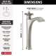 757-SS-DST Dorval Single Handle Vessel Bathroom Faucet, Stainless
