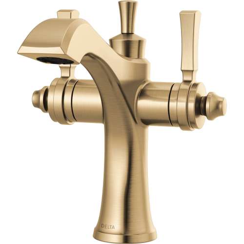 856-CZ-DST Dorval Two Handle Single Hole Monoblock Bathroom Faucet, Champagne Bronze