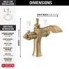 856-GS-DST Dorval Two Handle Single Hole Monoblock Bathroom Faucet, Champagne Bronze and Porcelain