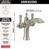 856-SS-DST Dorval Two Handle Single Hole Monoblock Bathroom Faucet, Stainless