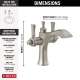 856-SS-DST Dorval Two Handle Single Hole Monoblock Bathroom Faucet, Stainless