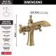 857-CZ-DST Dorval Two Handle Single Hole Monoblock Bathroom Faucet, Champagne Bronze