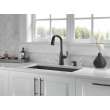 9176T-BL-DST Stryke Single Handle Pull Down Kitchen Faucet with Touch 2O Technology, Matte Black