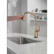 9176T-CZ-PR-DST Stryke Single Handle Pull Down Kitchen Faucet with Touch 2O Technology, Lumicoat Champagne Bronze