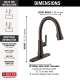 9179T-RB-DST Coranto Single Handle Pull Down Kitchen Faucet with Touch2O Technology, Venetian Bronze