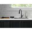 9182-BL-DST Emmeline Single Handle Pull Down Kitchen Faucet, Matte Black