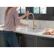 9182T-CZ-PR-DST Emmeline Single Handle Pull Down Kitchen Faucet with Touch2O Technology, Lumicoat Champagne Bronze