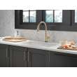 9182T-CZ-PR-DST Emmeline Single Handle Pull Down Kitchen Faucet with Touch2O Technology, Lumicoat Champagne Bronze