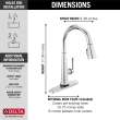 9182T-PR-DST Emmeline Single Handle Pull Down Kitchen Faucet with Touch2O Technology, Lumicoat Chrome