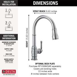9190-AR-DST Broderick Single Handle Pull Down Kitchen Faucet