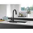 9191-BL-DST Monrovia Single Handle Pull Down Kitchen Faucet, Matte Black