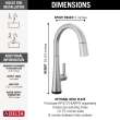 9191T-AR-PR-DST Monrovia Single Handle Pull Down Kitchen Faucet with Touch2O Technology