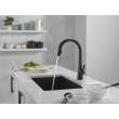 9191T-BL-DST Monrovia Single Handle Pull Down Kitchen Faucet with Touch2O Technology, Matte Black