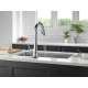 9191T-PR-DST Monrovia Single Handle Pull Down Kitchen Faucet with Touch2O Technology, Lumicoat Chrome