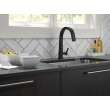 9193-BL-DST Pivotal Single Handle Pull Down Kitchen Faucet, Matte Black