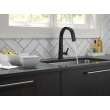 9193-BL-DST Pivotal Single Handle Pull Down Kitchen Faucet, Matte Black