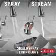 9197T-AR-PR-DST Cassidy Single Handle Pull Down Kitchen Faucet with Touch2O and ShieldSpray Technologies, Lumicoat Arctic Stainless