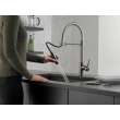 9659-KS-DST Trinsic Single Handle Pull Down Spring Kitchen Faucet, Black Stainless