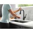 9678T-BL-DST Leland Single Handle Pull Down Bar or Prep Faucet with Touch2O Technology, Matte Black