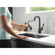 9678T-BL-DST Leland Single Handle Pull Down Bar or Prep Faucet with Touch2O Technology, Matte Black