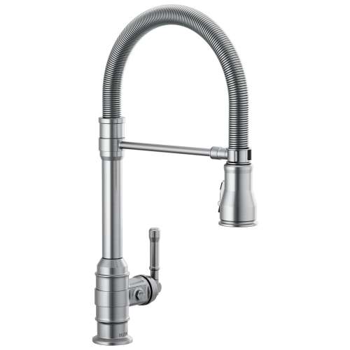9690-AR-DST Broderick Single Handle Pull Down Kitchen Faucet with Spring Spout, Arctic Stainless