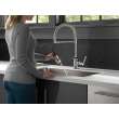 9690-DST Broderick Single Handle Pull Down Kitchen Faucet with Spring Spout, Chrome