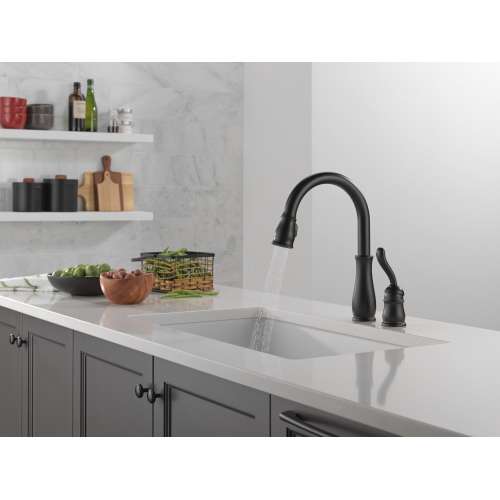 978-BLWE-DST Leland Single Handle Pull Down Kitchen Faucet, Matte Black