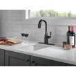 9976-BL-DST Stryke Single Handle Pull Down Bar or Prep Faucet, Matte Black