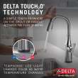 9976T-AR-PR-DST Stryke Single Handle Pull Down Bar or Prep Faucet with Touch 2O Technology, Lumicoat Arctic Stainless