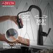 9976T-BL-DST Stryke Single Handle Pull Down Bar or Prep Faucet with Touch 2O Technology, Matte Black