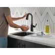 9976T-BL-DST Stryke Single Handle Pull Down Bar or Prep Faucet with Touch 2O Technology, Matte Black