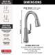 9979-AR-DST Coranto Single Handle Pull Down Bar or Prep Faucet, Arctic Stainless