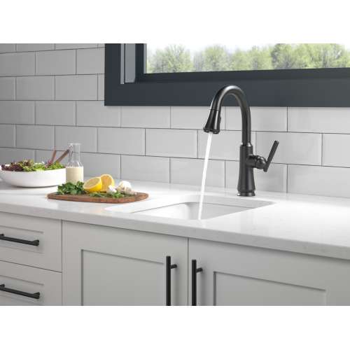 9979-BL-DST Coranto Single Handle Pull Down Bar or Prep Faucet, Matte Black