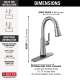 9979T-AR-DST Coranto Single Handle Pull Down Bar or Prep Faucet with Touch2O Technology, Arctic Stainless