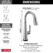 9982T-AR-PR-DST Emmeline Single Handle Pull Down Bar or Prep Faucet with Touch2O Technology