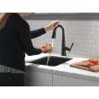 9982T-BL-DST Emmeline Single Handle Pull Down Bar or Prep Faucet with Touch2O Technology, Matte Black