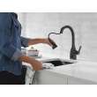 9983T-BL-DST Mateo Single Handle Pull Down Bar or Prep Faucet with Touch2O Technology, Matte Black