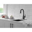 9983T-BL-DST Mateo Single Handle Pull Down Bar or Prep Faucet with Touch2O Technology, Matte Black