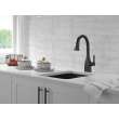 9983T-BL-DST Mateo Single Handle Pull Down Bar or Prep Faucet with Touch2O Technology, Matte Black