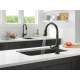 9990-BL-DST Broderick Single Handle Pull Down Bar or Prep Faucet, Matte Black