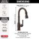 9990-RB-DST Broderick Single Handle Pull Down Bar or Prep Faucet, Venetian Bronze