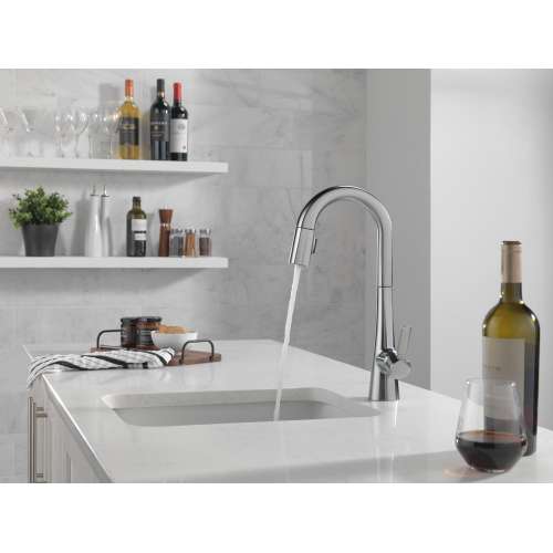 9991-AR-PR-DST Monrovia Single Handle Pull Down Bar or Prep Faucet, Lumicoat Arctic Stainless