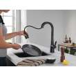9991T-BL-DST Monrovia Single Handle Pull Down Bar or Prep Faucet with Touch2O Technology, Matte Black