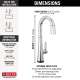 9991T-PR-DST Monrovia Single Handle Pull Down Bar or Prep Faucet with Touch2O Technology, Lumicoat Chrome